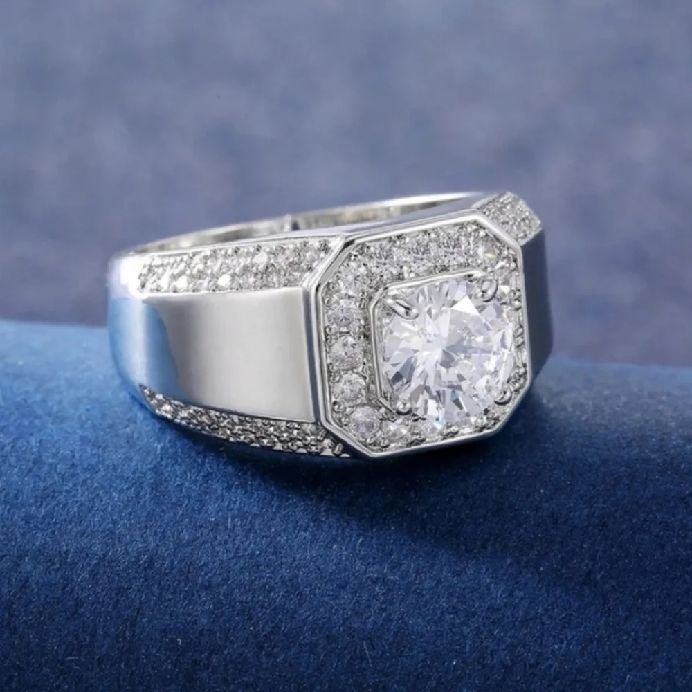 Men AAA Zircon Ring